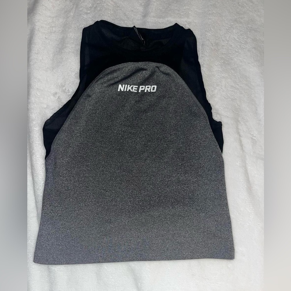 Nike Pro Black and Gray Athletic Tank